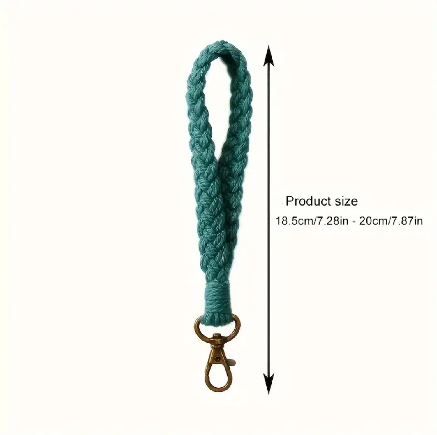 Juego de 7 Uds. De cuerda de algodón hecha a mano, llavero multifuncional, correa para muñeca, accesorios colgantes