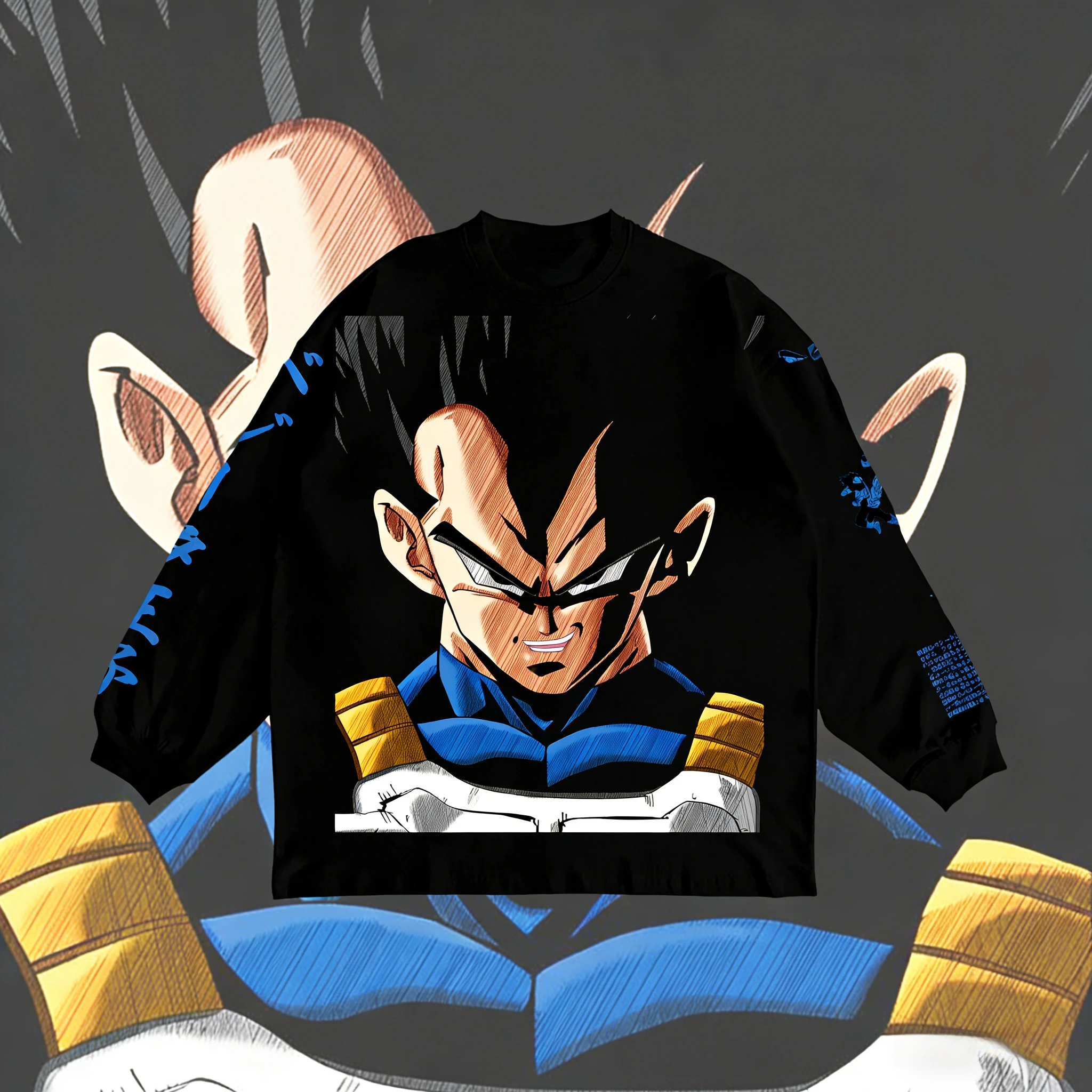 

2026 Autumn Winter Dragon Ball Vintage Cotton Fleece Long Sleeve T-Shirt Oversized Unisex Men Kids Goku Ultra Instinct Print Top