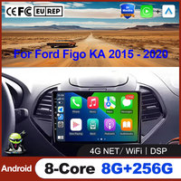 Android Auto For Ford Figo KA 2015 - 2020 Car Stereo Multimedia Wireless Carplay DSP Video Radio 4G LTE WIFI
