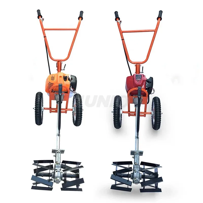 

Hand Pushing Irrigation Mower Multifunctional Mini Scarifier Trencher Weeding Machine