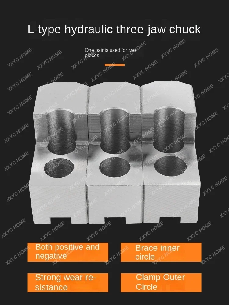 Hydraulic three-jaw chuck L-shaped inner support outer circle 5-inch 6-inch 8-inch 10-inch positive and negative jaw