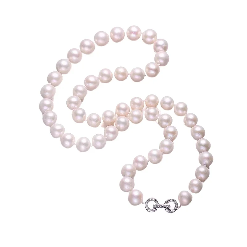 

YWYC High Quality 100% Natural Freshwater Pearl Necklaces for Women 8-9mm Pearl Jewelry Gift Wedding Anniversary Party Wearing