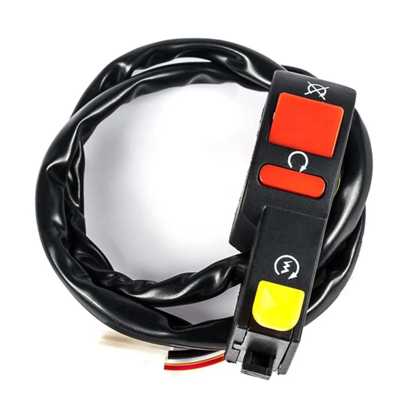 1 Pcs Moto Electric Start Stop on Off Button Kill Handlebar Switch for Motorcycle Dirt Atv Quad Bike Fit 7/8\