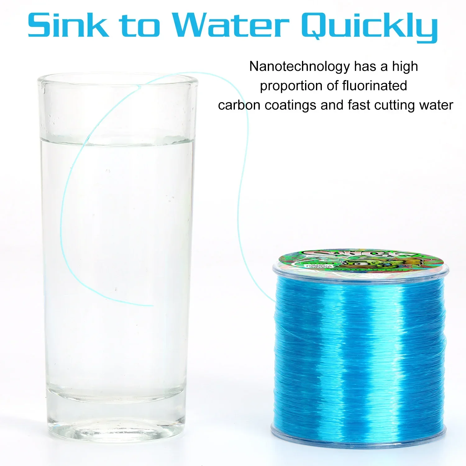 Sougayilang Nylon Fishing Line Super Stronger 500m Nylon Line Max Drag 7-38LB Fluorocarbon Fishing Line for Salt/fresh Water image 3