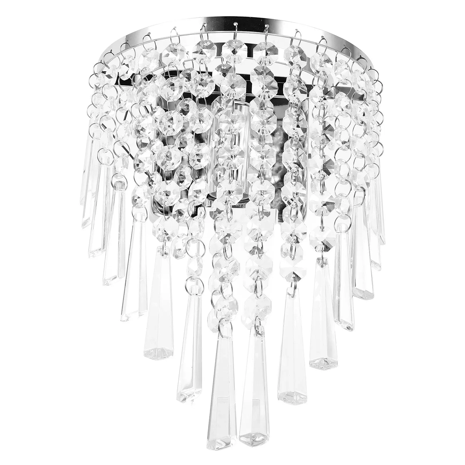 Crystal LED Wall Light Semi Circular Modern Design Lightweight Easy Installation Elegant Wall Decoration for Home Office Hallway