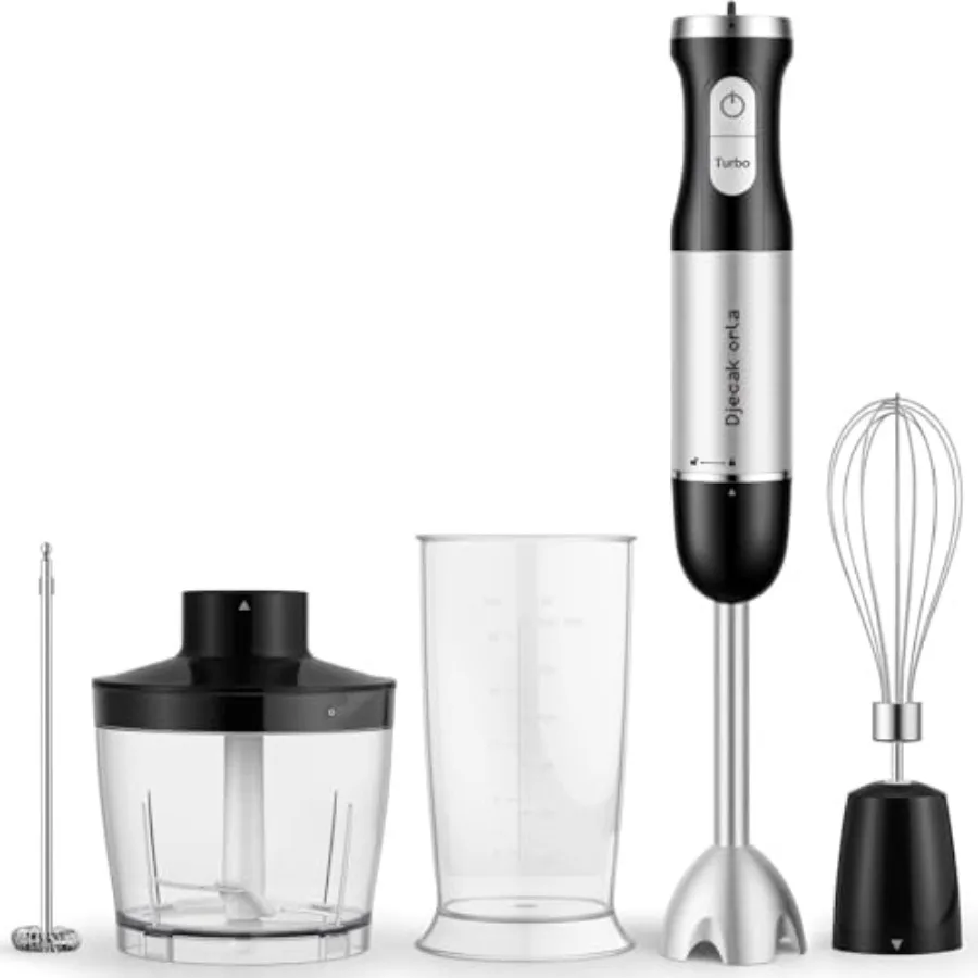 Upgraded 1100W 5-in-1 Immersion Hand Blender 30 Speed Settings Up to 15 500 RPM Handheld with Milk Frother and Food Processor