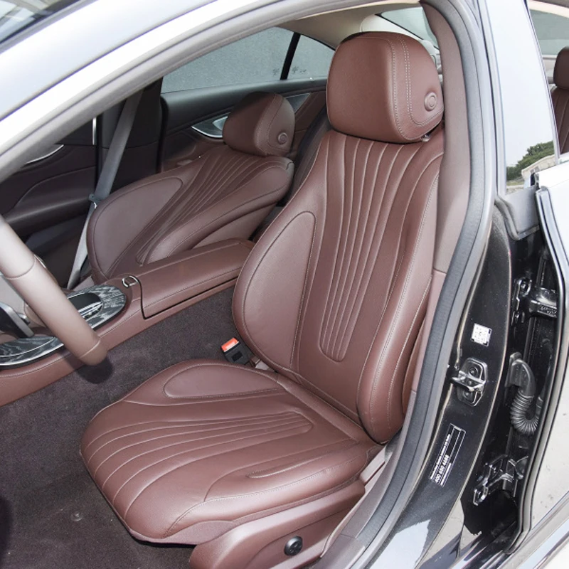 

For Mercedes-Benz CLS350 CLS450 CLS300 2018 2019 2020 2021 Seat Cover Cowhide & PVC Leather Automobiles Seat Cushion Accessories