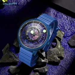 2024 DALKOMM New Mechanical Wristwatch Curved Sapphire Mirror Seiko NH35 Movement 100M Waterproof Fluorine Rubber Strap Watches