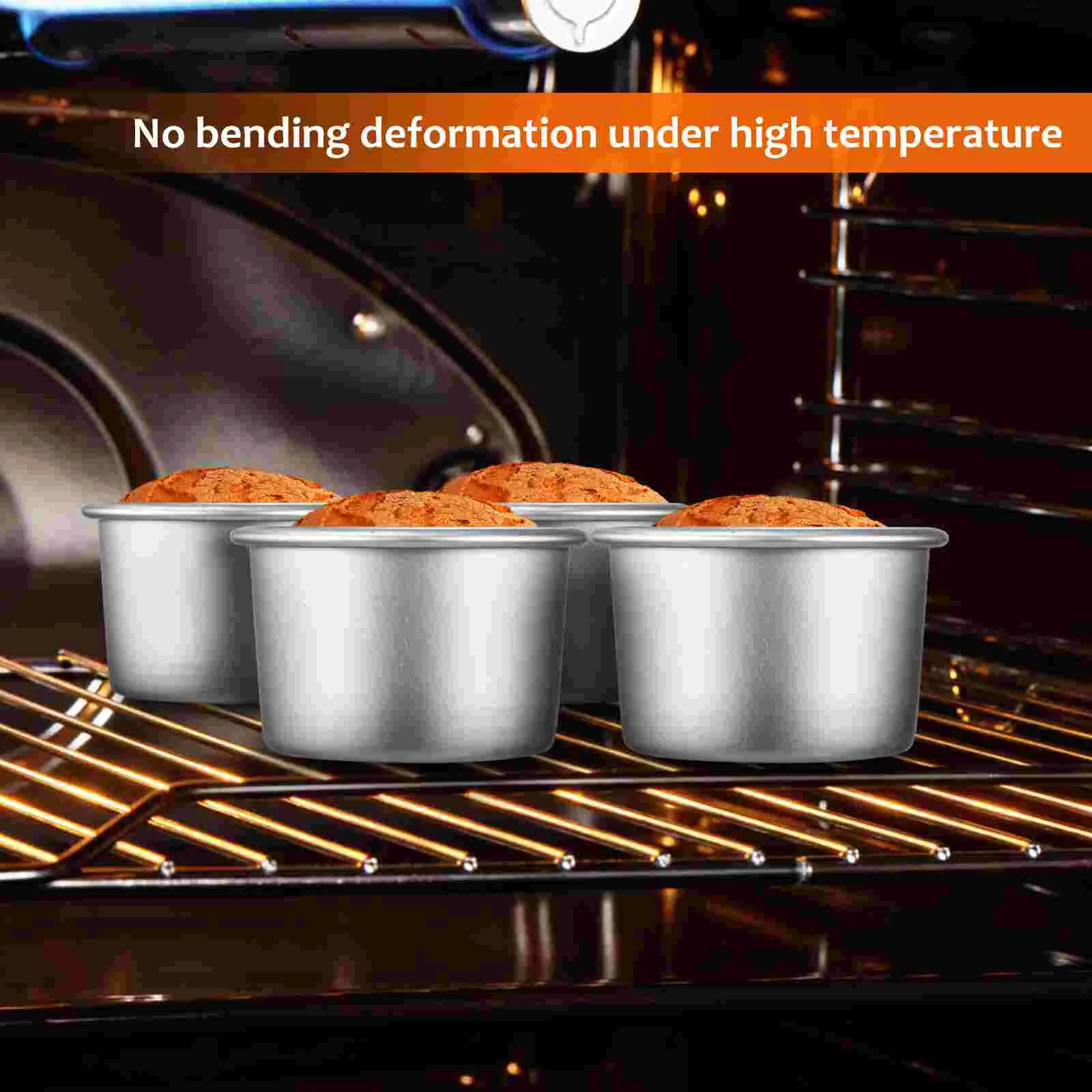 4 Pcs Small Cake Tin Mold Tins with Removable Bottom Aluminum Foil Round Baking Pan Air Fryer Oven