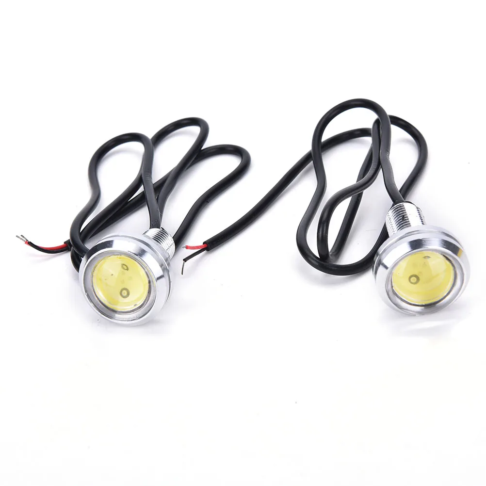 

2PCS Parking Light 23mm Eagle Eye Led Car Lights Daytime Running Light DC12V 9W Fog Tail Lamp Reverse Lamp Silver Shell