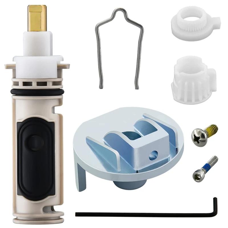 (NEW) 1222 Replacement Cartridge With 116653 Handle Adapter Kit For Moen, Compatible With One Hanlde Posi Temp Faucet