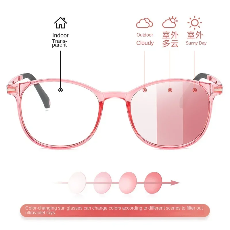 9001 Retro Men Computer Game Glasses Square Eyewear UV400 Photochromic Optical Frame Anti Blue light Glasses