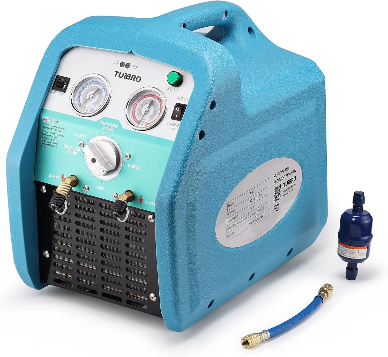 

Oil-less Unit for Liquid and Vapor Refrigerant, Handles R32 and R1234yf, for Industrial, Home HVAC and Automotive AC Systems