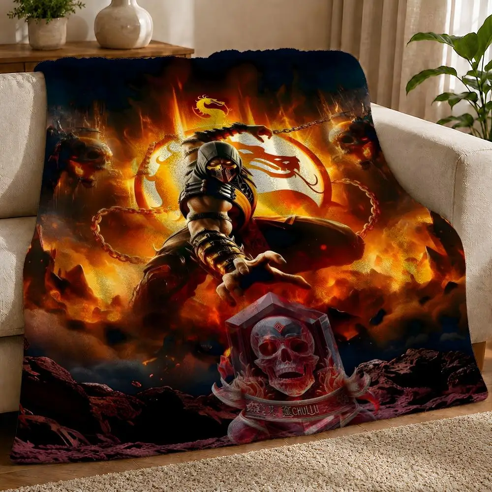 M-Mortal KombatS Illustrated Dormitory Car Eye Catching Spring Modern Throw