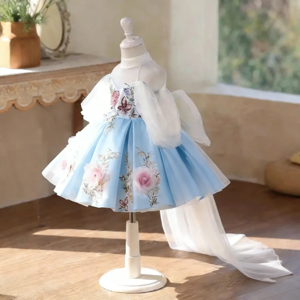 

Праздничное платье для девочек 2026: Модное, с цветочным узором, для выступлений, на день рождения, для торжеств, наряд принцессы, для детских конкурсов и выступлений