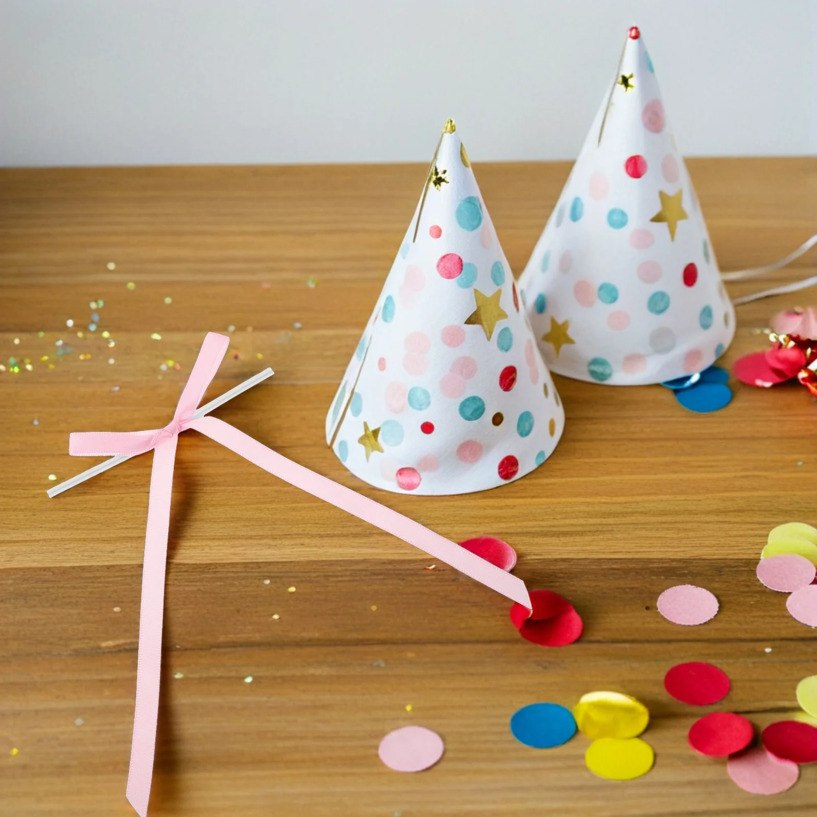 

40 Pcs Birthday Cake Decoration Bow Happy Topper Themed Mini Ribbon Decorations Pink Ornament Bride