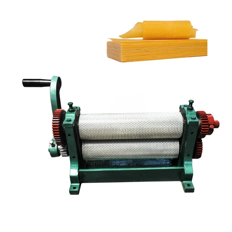 

Manual Beeswax Foundation Embosser Honey Comb Bees Aluminum Alloy Roller embosser Beeswax Foundation Machine