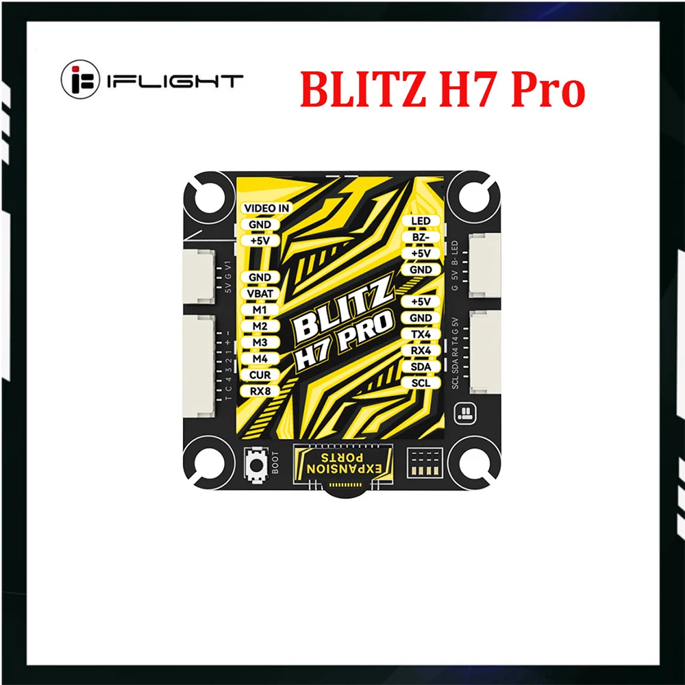 iFlight BLITZ H7 Pro Flight Controller 4-12S STM32H743 with OSD Baro Blackbox Supported Smartaudio/IRC Tramp VTX 35*35mm for FPV