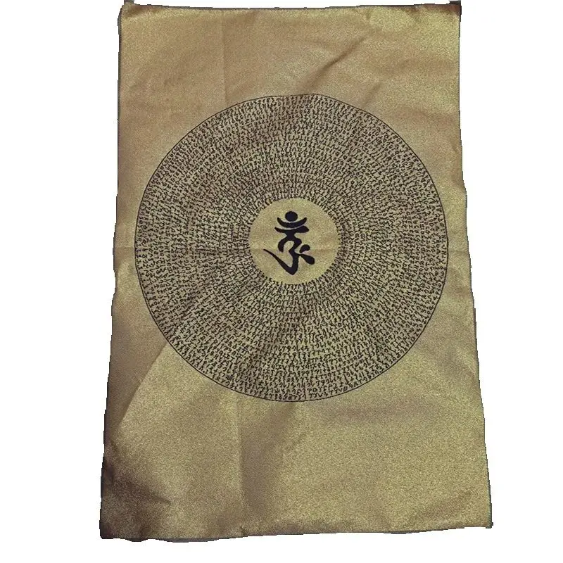 

Chinese Old Embroidery Tangka, Wall Painting, Tibet Buddha's Peak Mantra Thangk