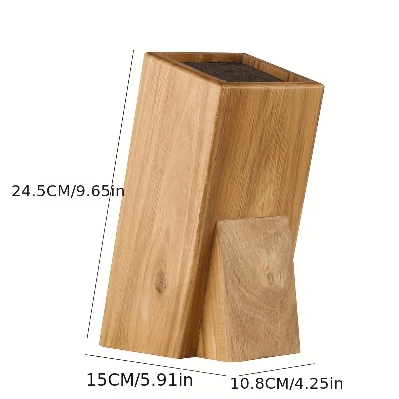 Household Acacia Mangium Knife Holder Knife Holder Solid Wood Knife Storage Rack  And Washable Free Slotting Tool Holder