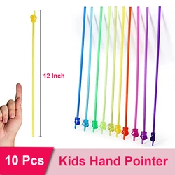 10Pcs Mini Hand Pointer Stick for Classroom Presentation Finger Kids Learning Toys Teacher Teaching Aids Toddler Montessori Toy