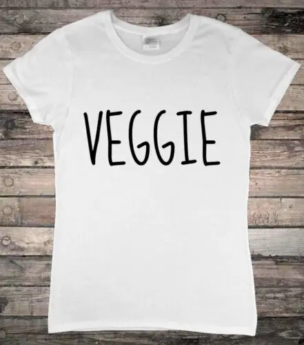 Veggie Slogan Vegetarian Vegan Ladies T-Shirt