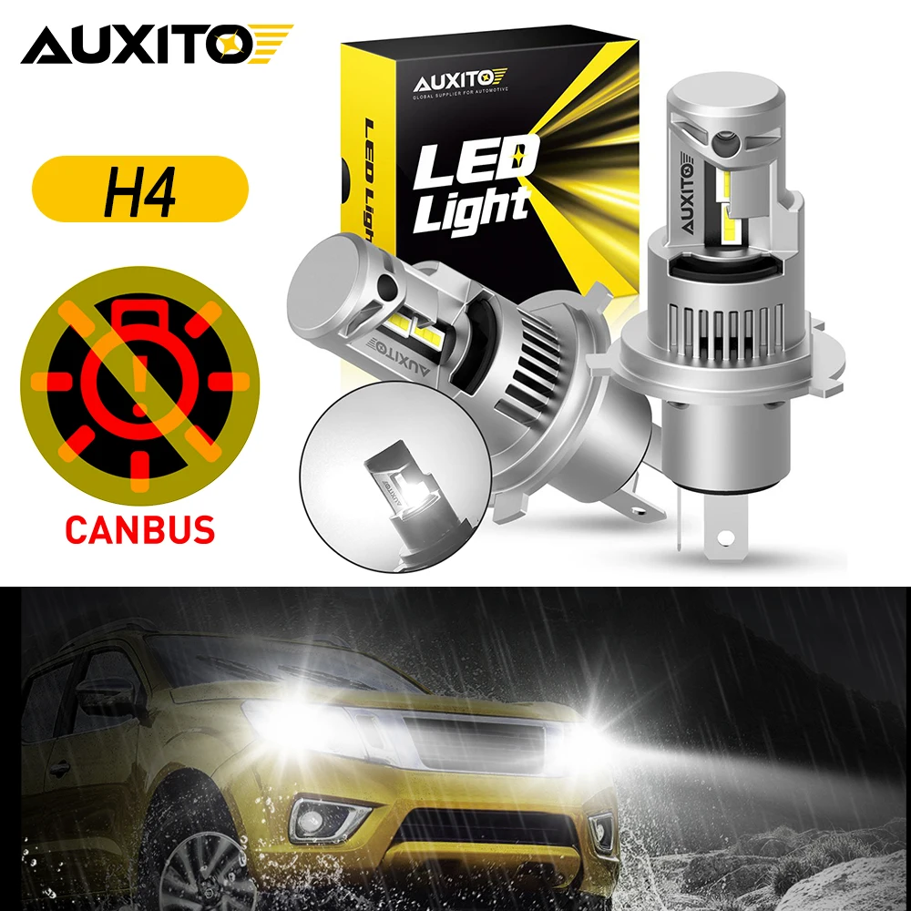 

AUXITO Q16 H4 Turbo LED Spotlight 9003 HB2 White Bulb Canbus for Renault Peugeot Toyota Powerful Car High and Low Headlights Kit