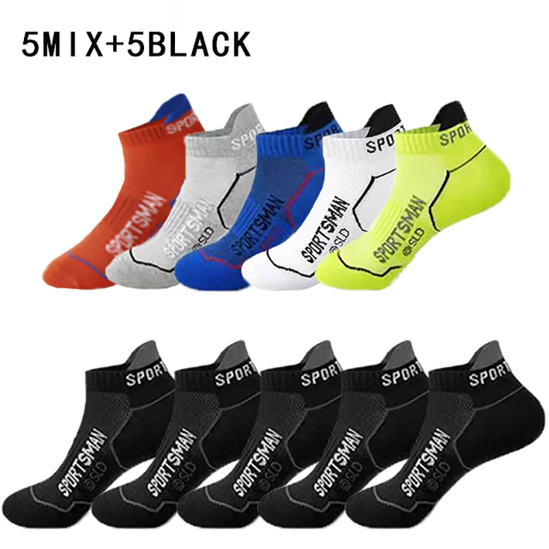 

10Pairs High Quality Men Ankle Socks Cotton Breathable Sports Socks Mesh Casual Athletic Summer Thin Cut Short Sokken