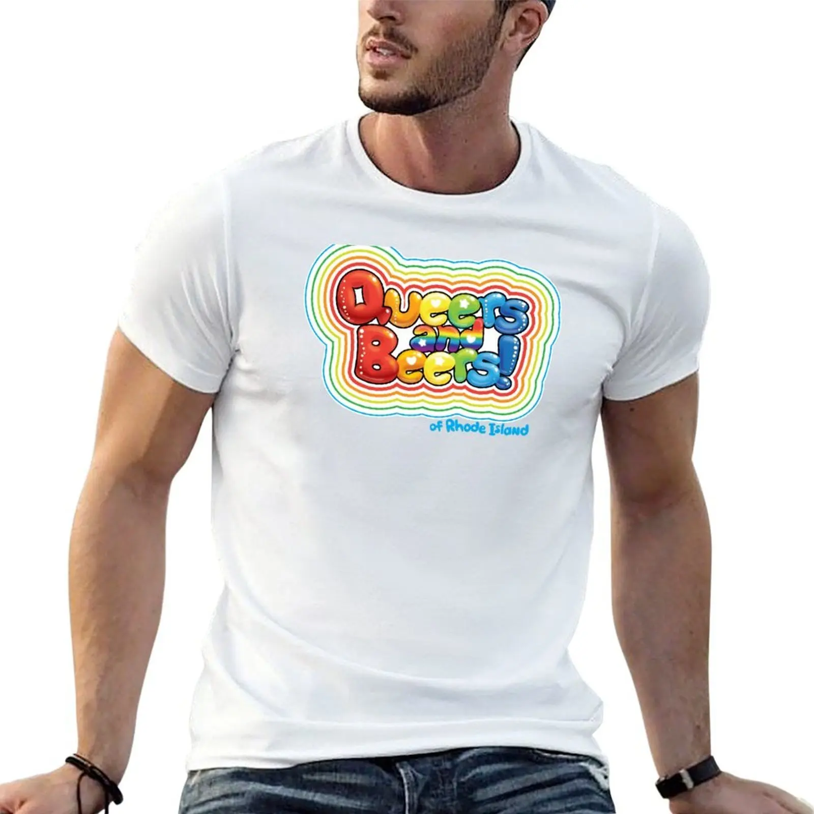 Edizione Ri Oversize Di T-Shirt Q&B Bubble Anime Maglietta Magliette T Uomo Tinta Unita –-image
