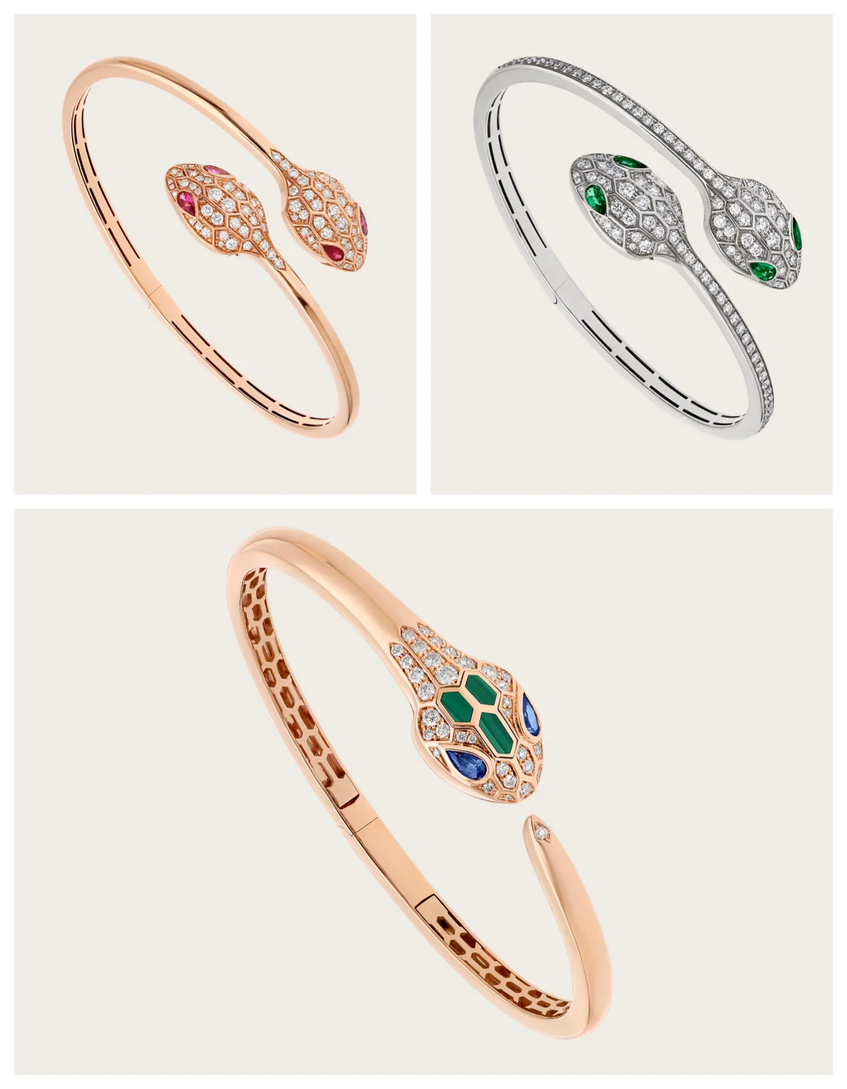 

S925 serpenti bracelet, the charm of double heads, the ultimate luxury of snake heads