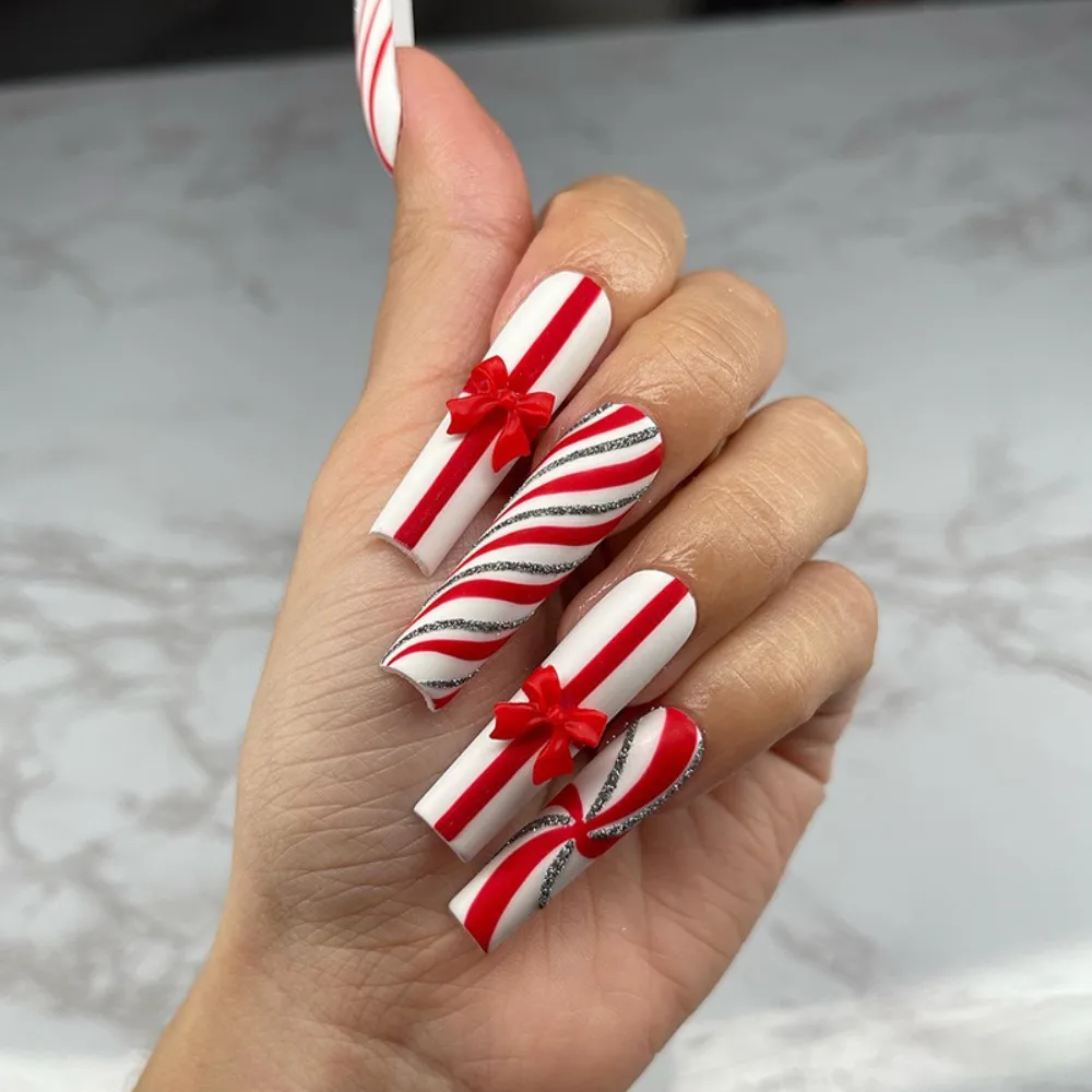 Moda dia dos namorados bailarina unhas falsas caixão imprensa em unhas wearable unhas falsas cobertura completa dicas de unhas destacáveis feminino