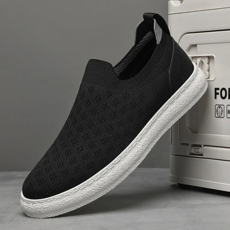 Modne nowe męskie buty Oxford z grubą podeszwą wysokie buty oddychające lekkie męskie buty na co dzień minimalistyczne