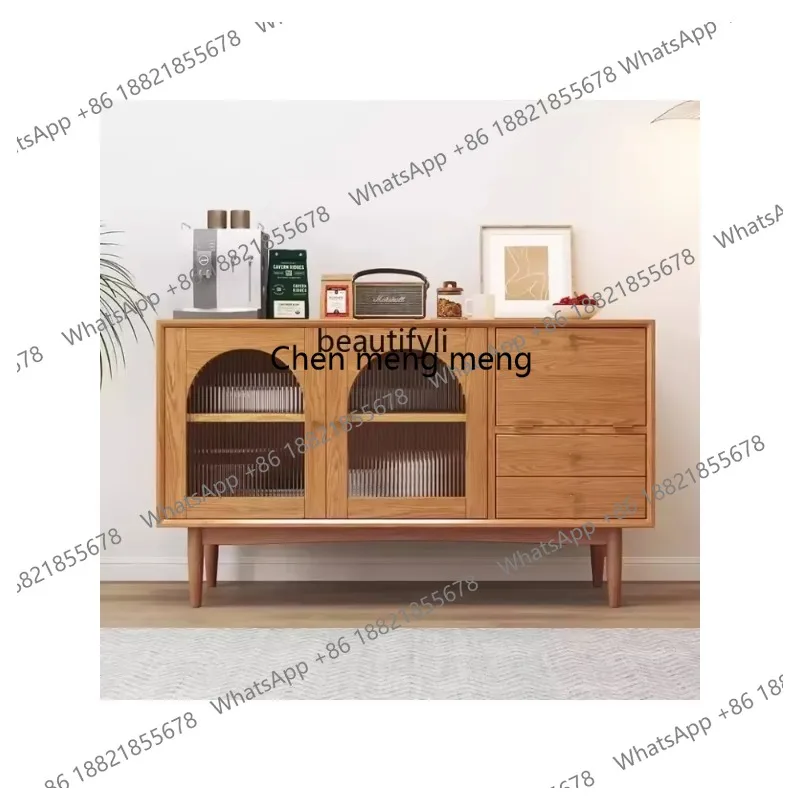 ss 26 Solid Wood Dining Edge All-in-One Cabinet Household Restaurant Modern Minimalist Storage Tea Cabinet