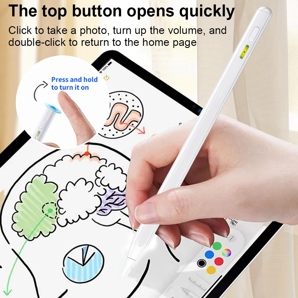 Stylus-Stift, Neigungsempfindlichkeit, magnetischer Stift, Handflächenabweisung, aktiver Bleistift, schnellere Aufladung für iPad Pro 12,9/11/13 Zoll M4