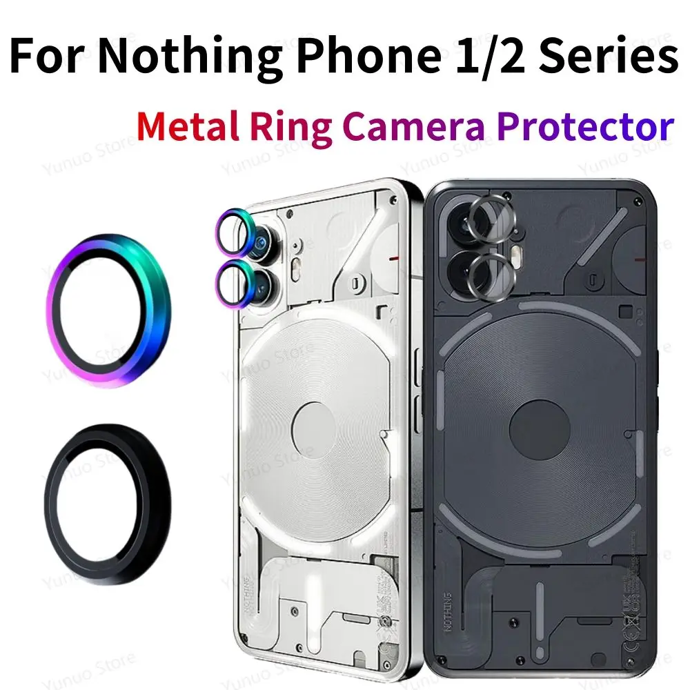 For Nothing Phone 1 2 Metal Ring Camera Protector Protective Glass Back Tempered Glass Alloy Lens Protectors For nothing phone2