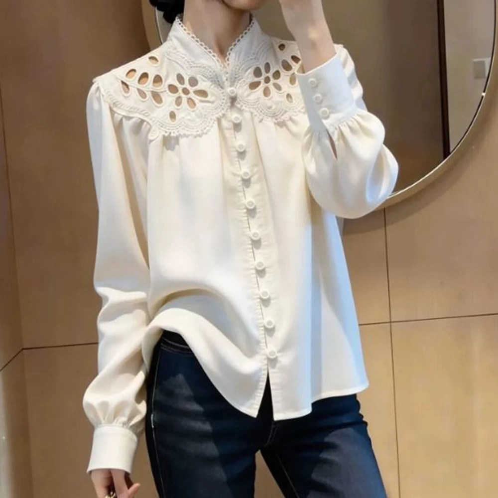 

Unique, beautiful, super good-looking top women's spring 2026 new French design sense niche fashion long sleeves