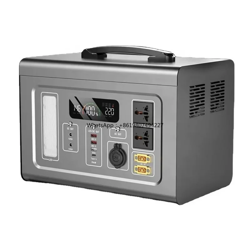 

1500W Smart Portable Power Station High Capacity LiFePO4 Pure Sine Wave Inverter Cigar Lighter Solar Panel Car Power Lithium Ion