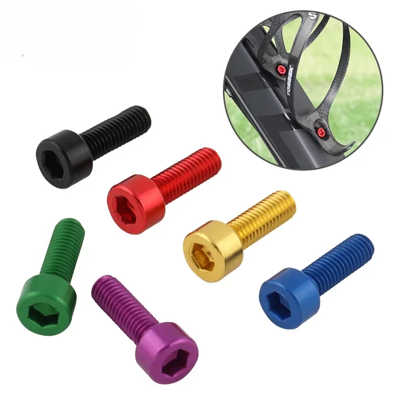 AliExpress 2pcs Bicycle Bottle Cage Screws M5 Ultra-Light Aluminum Holder Bolts MTB Road Bike Accessories Bike Bottle Holder