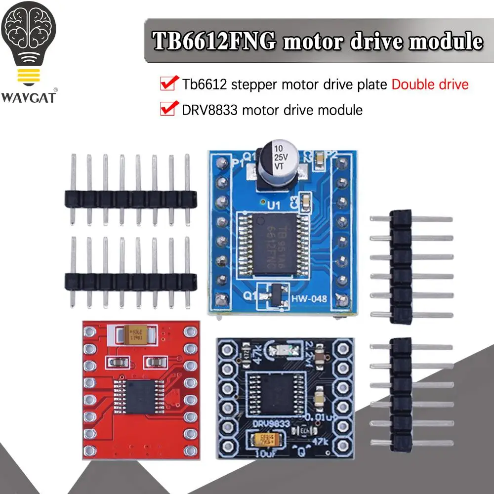 WAVGAT TB6612 DRV8833 podwójny sterownik silnika 1A TB6612FNG dla Arduino mikrokontroler lepszy niż L298N