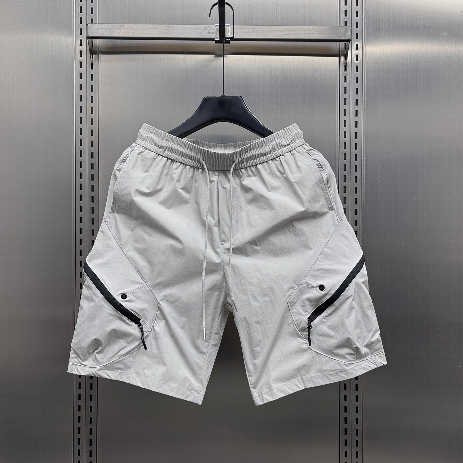 

Мужские повседневные свободные шорты для работы, летние тонкие спортивные брюки для активного отдыха, модные американские шорты-бриджи, быстросохнущие пляжные штаны