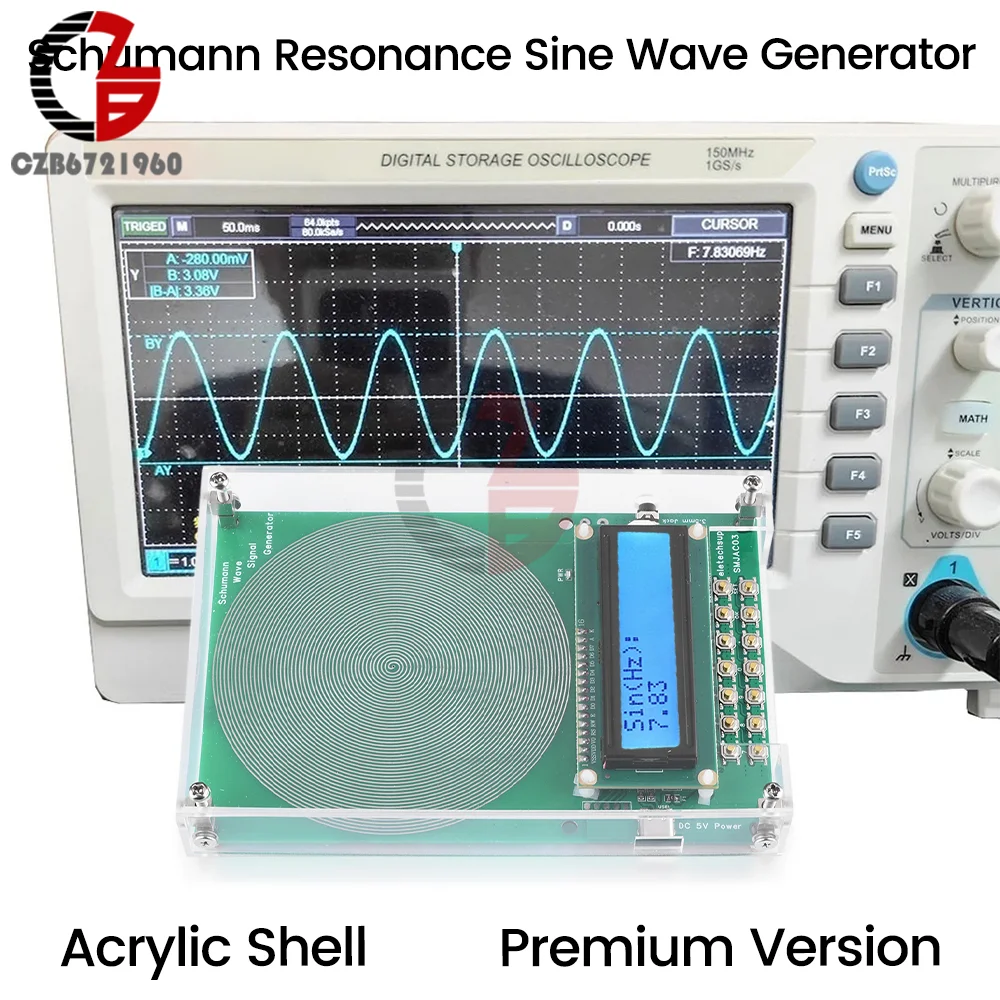 7.83Hz Schumann Wave Generator 0.01Hz~100000Hz Pure Sine Wave Adjustable Signal Generator UltraLow Frequency PulseWave Generator