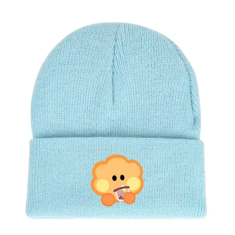 Anime Cartoon Bt21 Tata Cooky Shooky Knitted Hat Creative New Korean Style Student Warm and Cold Woolen Hat Gift for Friends