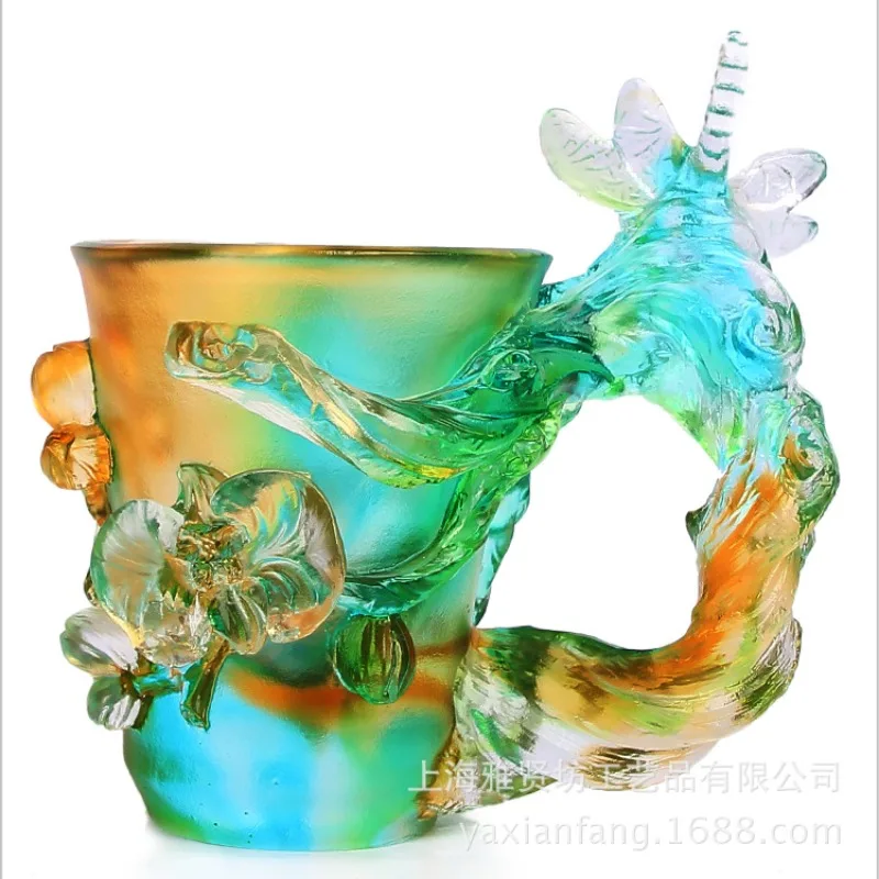 YFY glazed orchid teacup business gifts home ornaments celebration gifts handicrafts
