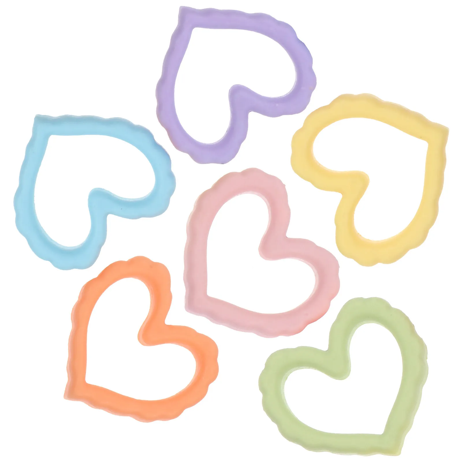 

25Pcs Heart Phone Case DIY Accessories Hollow Out Plastic Charms Craft Decoration Creative Phone Cover Ornament Festival Gift