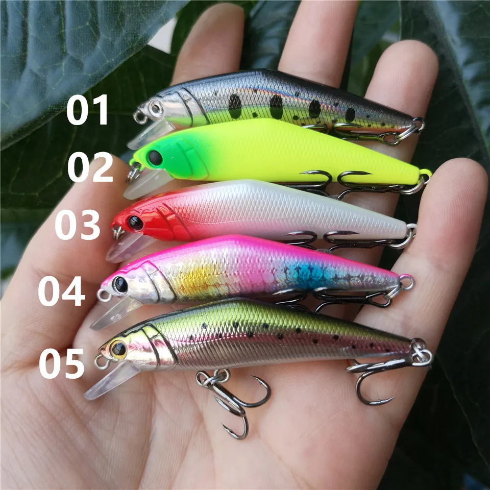 Swolfy 60mm 7.5g Sinking Minnow Fishing Lure  Large Trout Pike Rockfish Hard Bait Jerkbait Freshwater Saltwater Wobbler