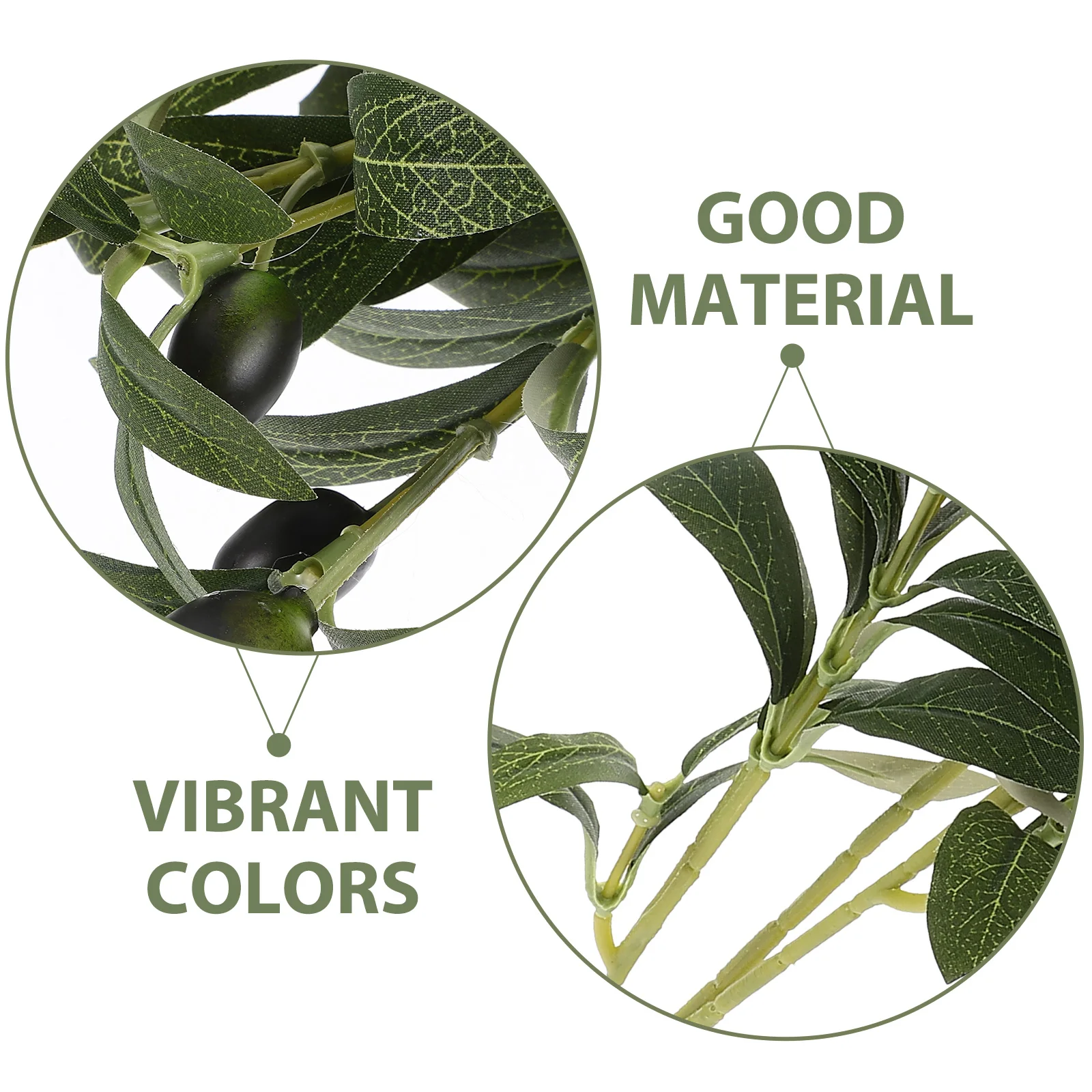 

2Pcs Faux Olive Branches Stems Artificial Simulation Greenery Stems for Vase Home Wedding Party Office Decorative Plant Supply