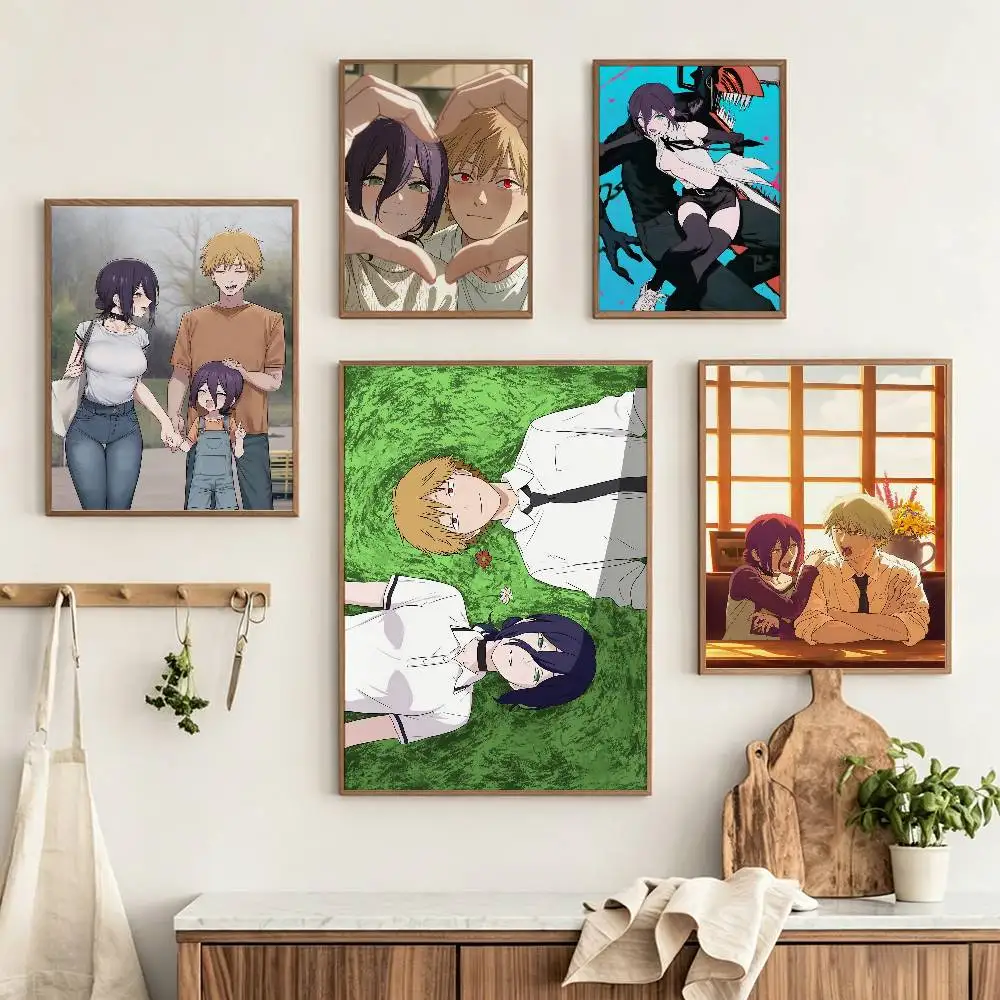 R-Reze and D-Denji Customizable HD Self Adhesive Waterproof Wall Art Poster