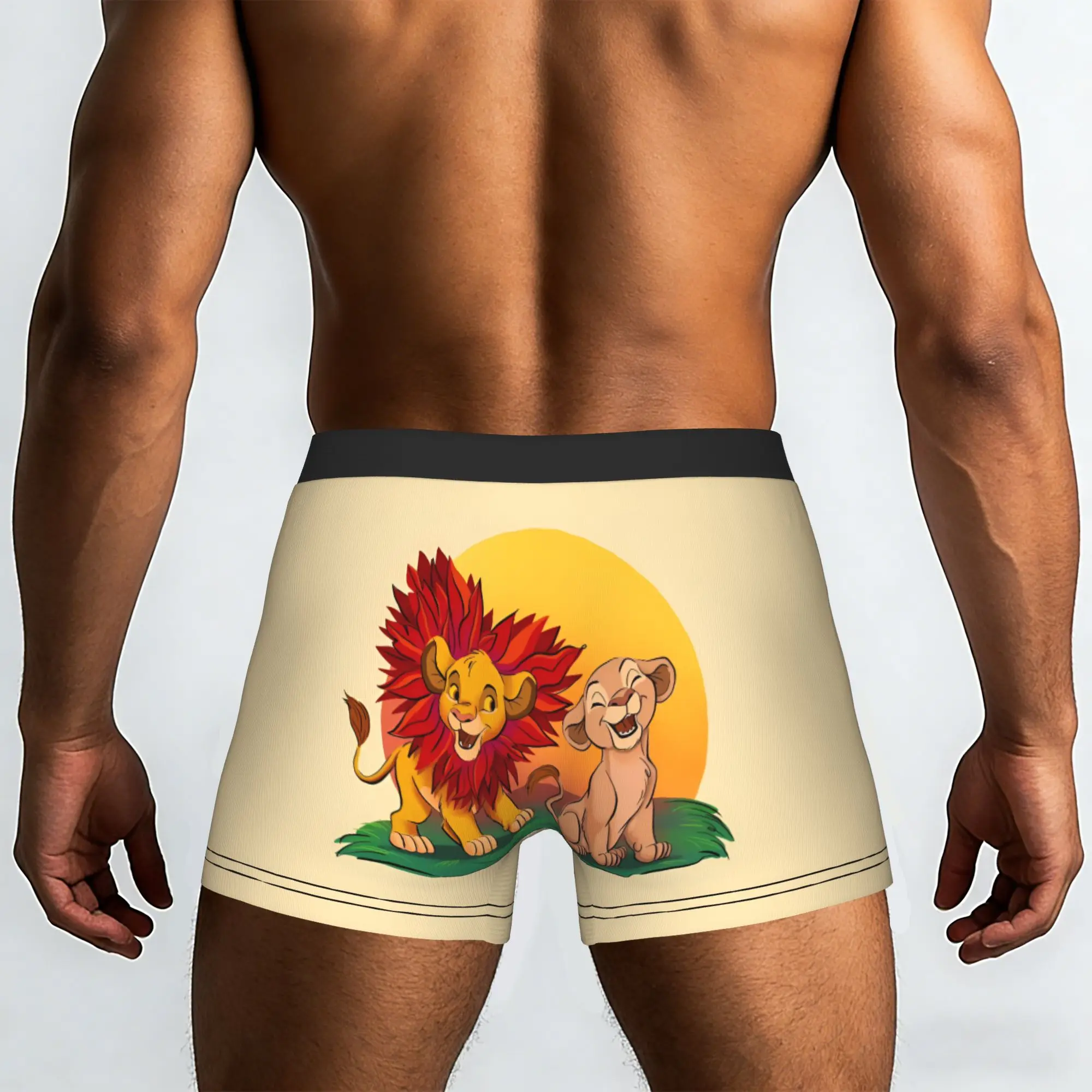 Custom The Lion Cartoon K-Kings Underwear Male Printed Anime Boxer Shorts Panties Briefs Breathable Underpants