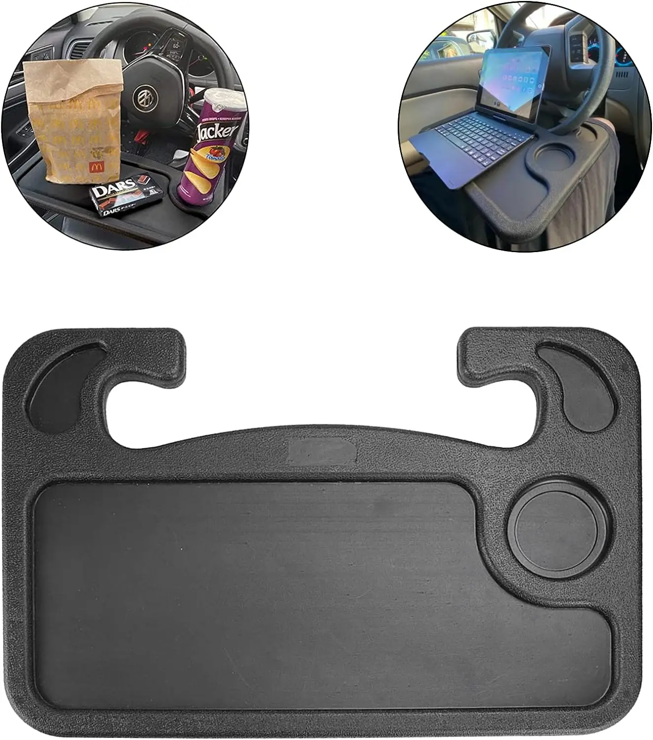 Car Steering Wheel Desk for Travel Car Accessories, Cars Stand Trays for Eating, Multipurpose Cars' Steering Wheel Tray Table