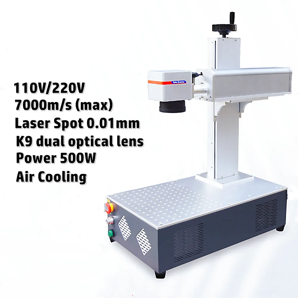 Desktop Optical Fiber Laser Marking Machine 0.01mm Accuracy Full-automatic Portable Metal Lettering Coding And Engraving Machine